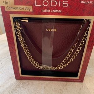 LODIS Emily 5 n one convertible bag Pebble Leather